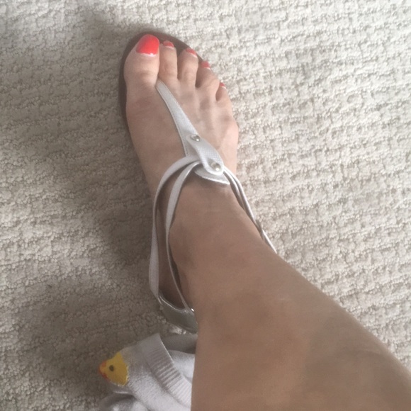 Jules & Jam White Leather Sandals - Excellent Condition! - Picture 4 of 6